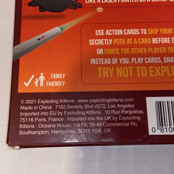 Exploding Kittens 2 Player Edition Card Game New - Picture 4 of 4